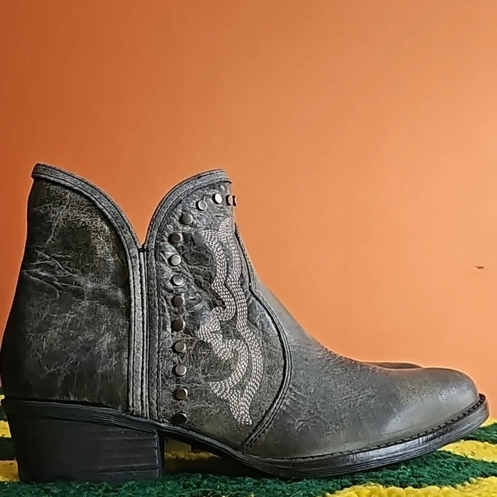 NEW! Sterling River Leather Ankle Zip-Up Boots! Made in Mexico!! 🇲🇽 - Picture 2 of 14